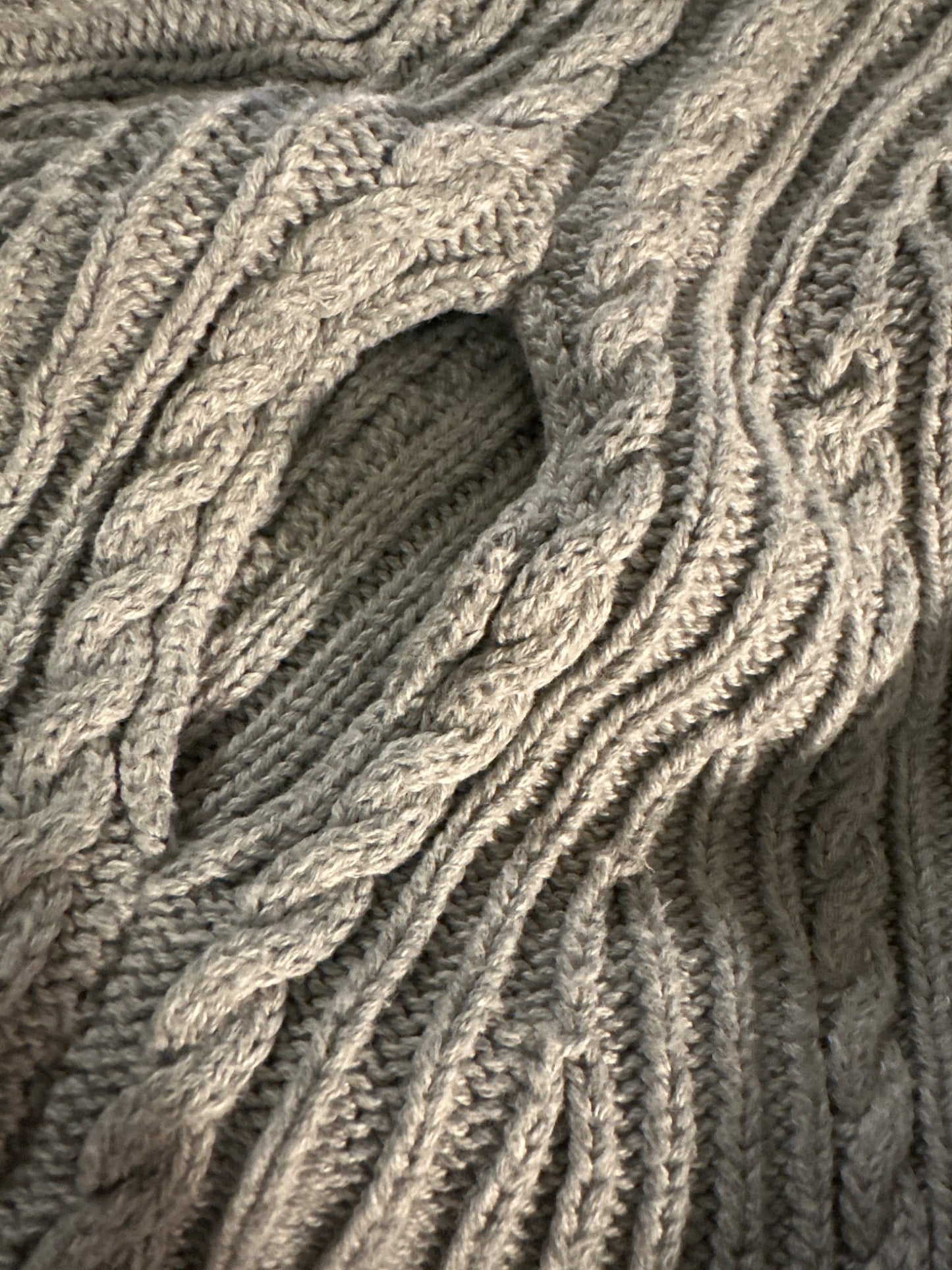 Grey poncho with hood, Kids 4/4T