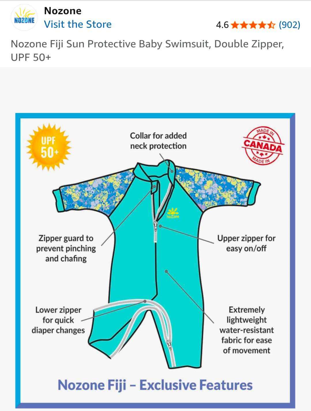 No Zone swim suit / UV protection , Kids 3T