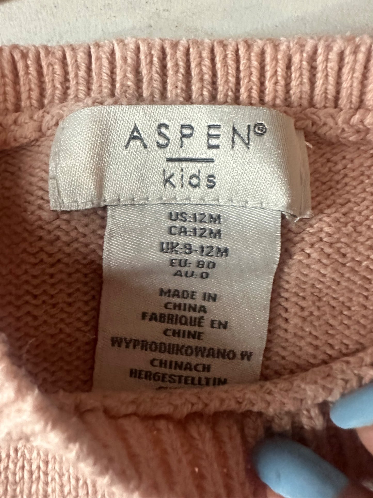 Sweater dress and matching hat, Kids 12 Month (9-12M)