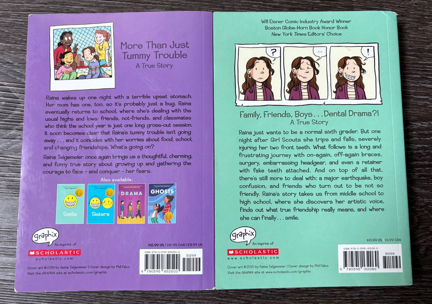 2 graphic novels by Raina Telgemeier - Retails $29
