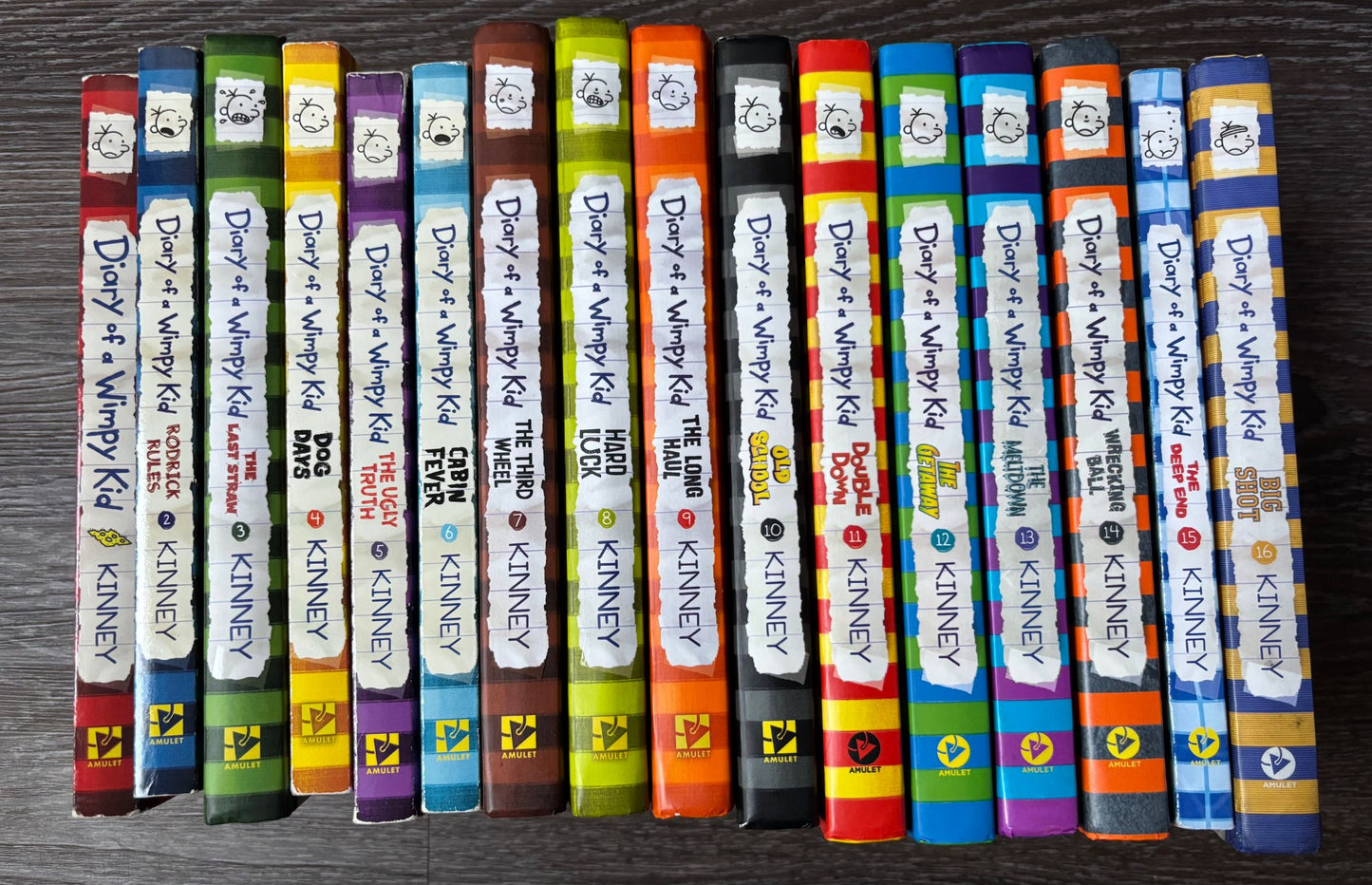 DIARY OF A WIMPY KID by Jeff Kinney graphic novel series, books 1-16 Retails approx $240