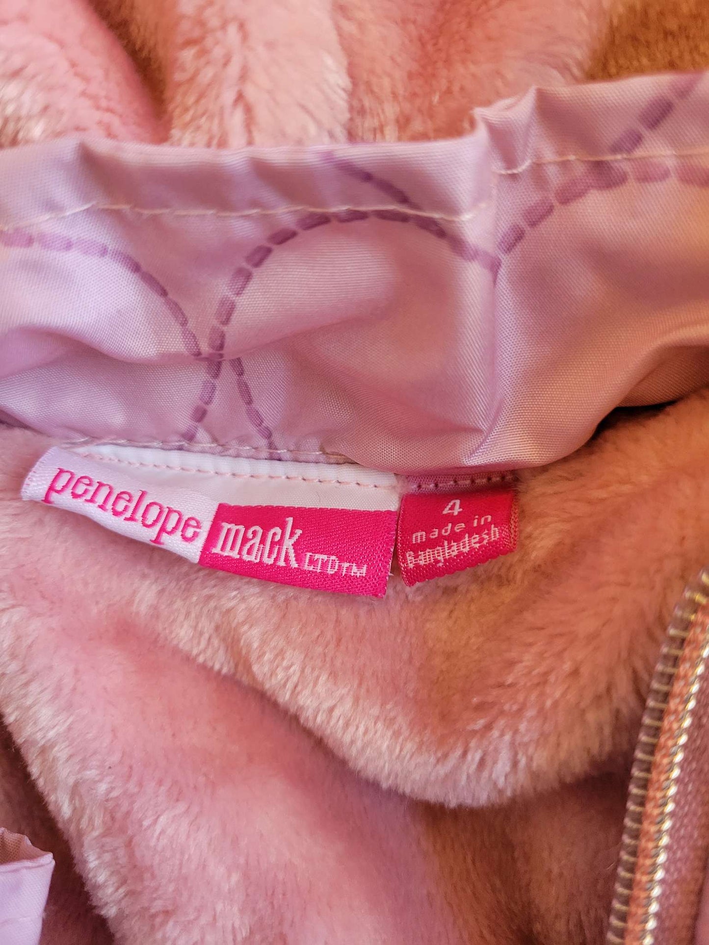 Heart Pink Jacket - 4T (Fuzzy Liner), Kids 4/4T