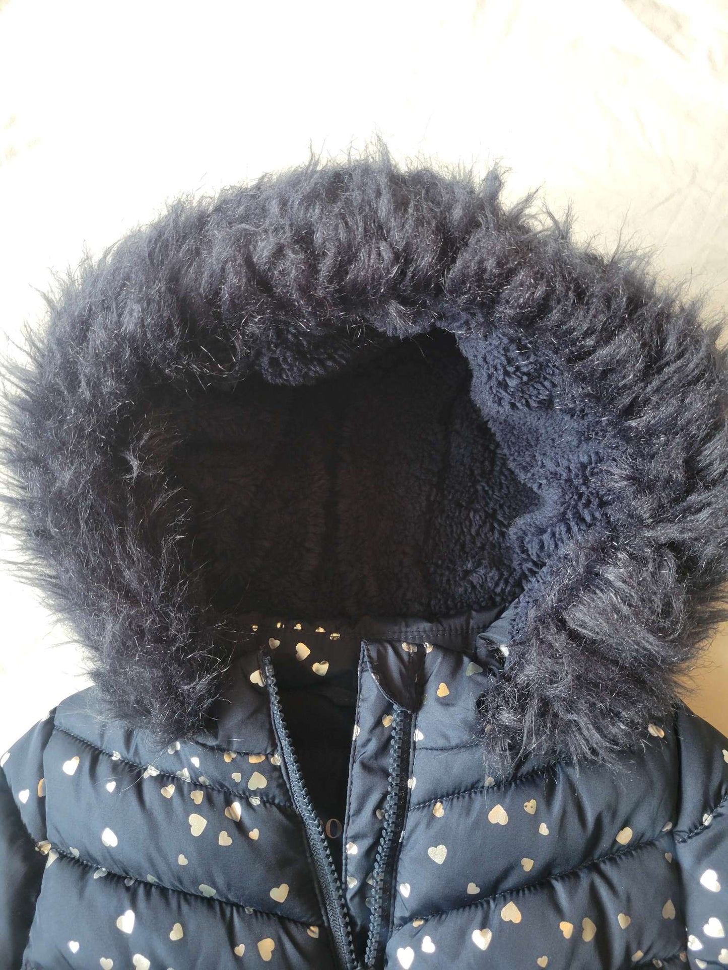 Blue Hearts Girl Winter Coat (12-18 Months), Kids 18 Month (12-18M)