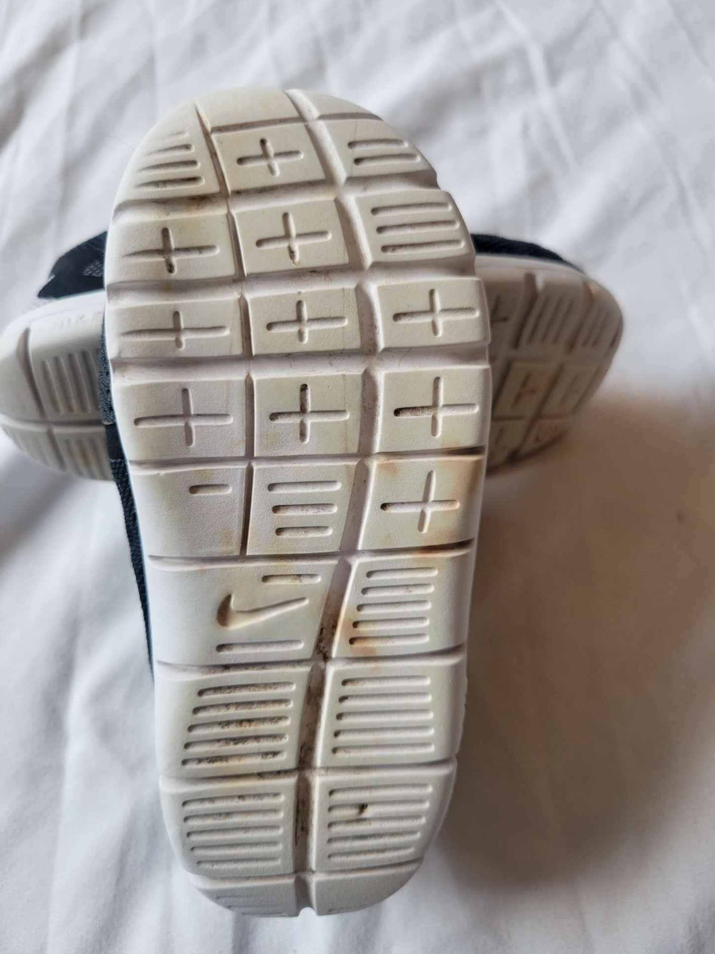 Black Nike Running shoes- White Swoosh (Size 8), Shoes 8 (Toddler:2-4yr)