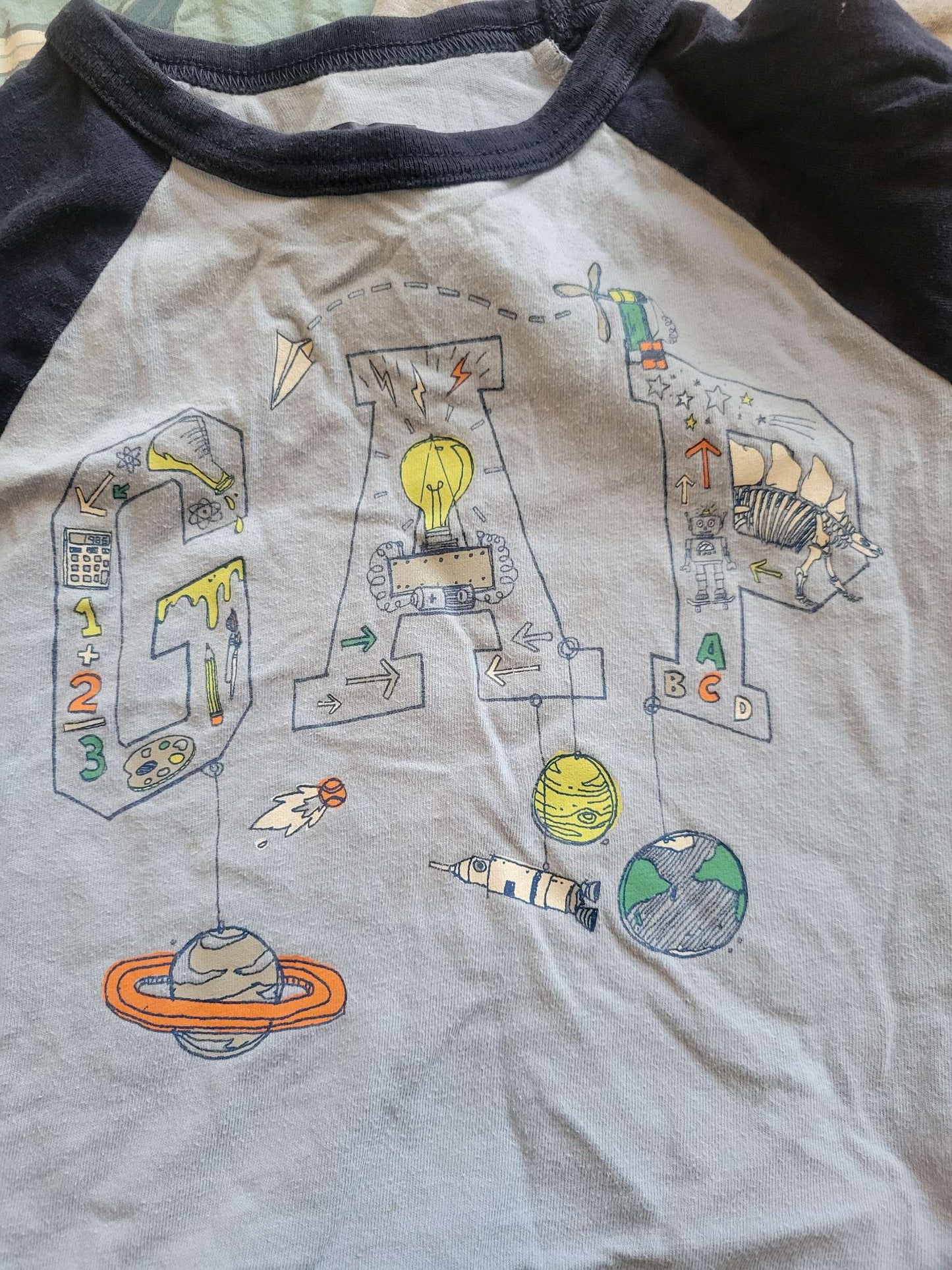 3 Long Sleeve Shirts (3T) - Airplanes, Science and Double Decker Bus, Kids 3T