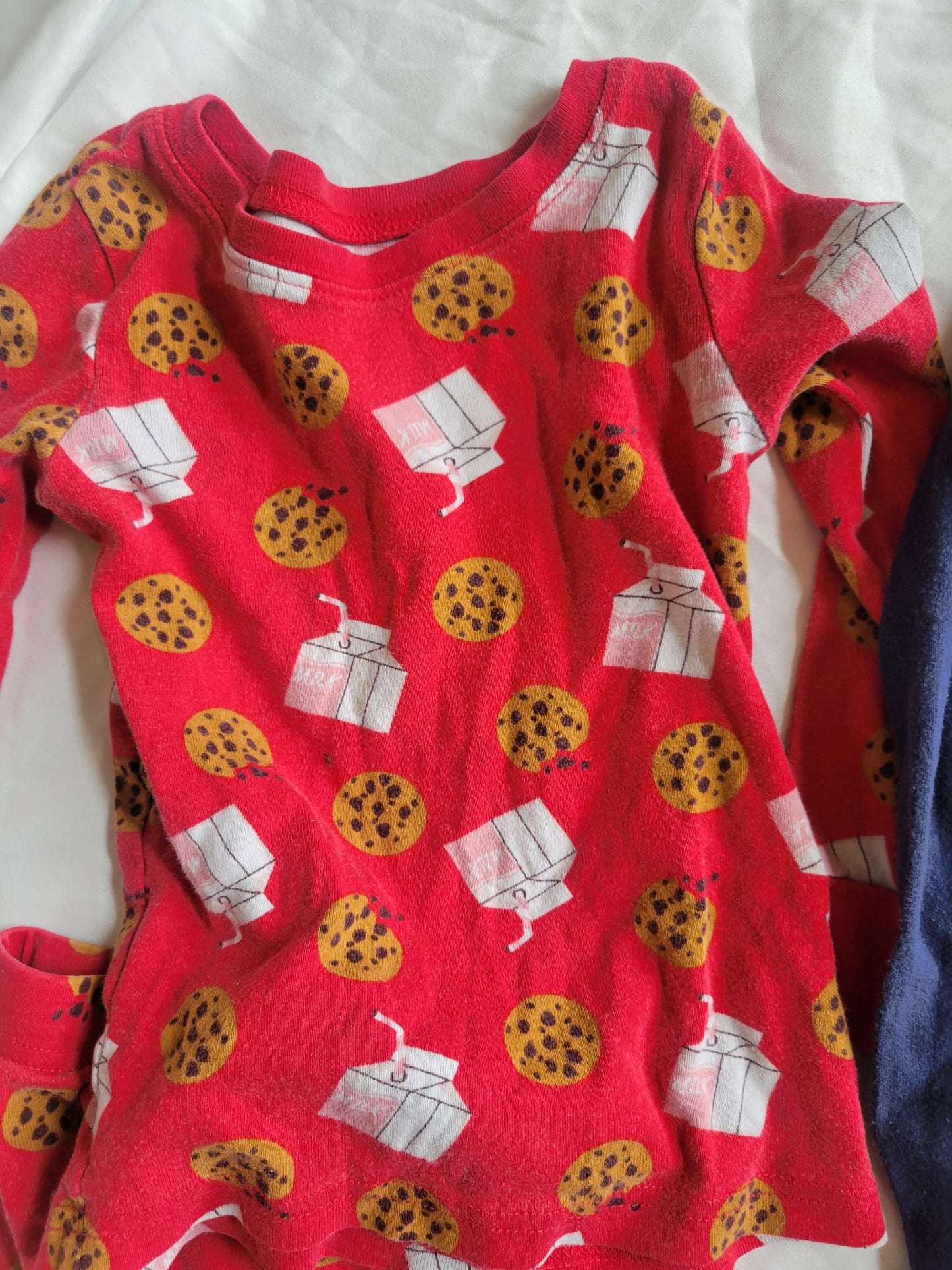 3 Pjs - Red Cookies & Milk, Bear/Woodland Animals & Dinos/Space - 3T, Kids 3T