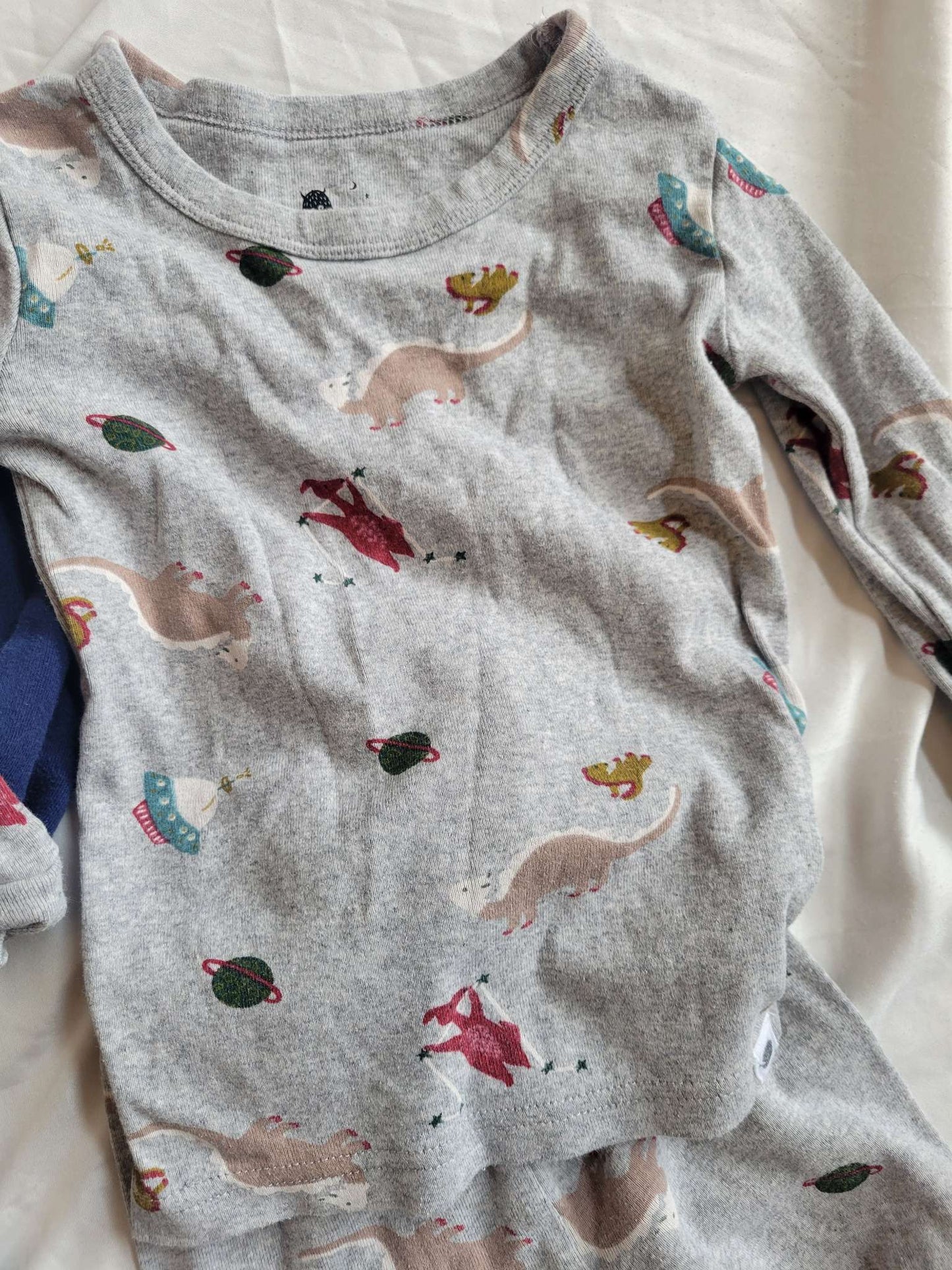 3 Pjs - Red Cookies & Milk, Bear/Woodland Animals & Dinos/Space - 3T, Kids 3T