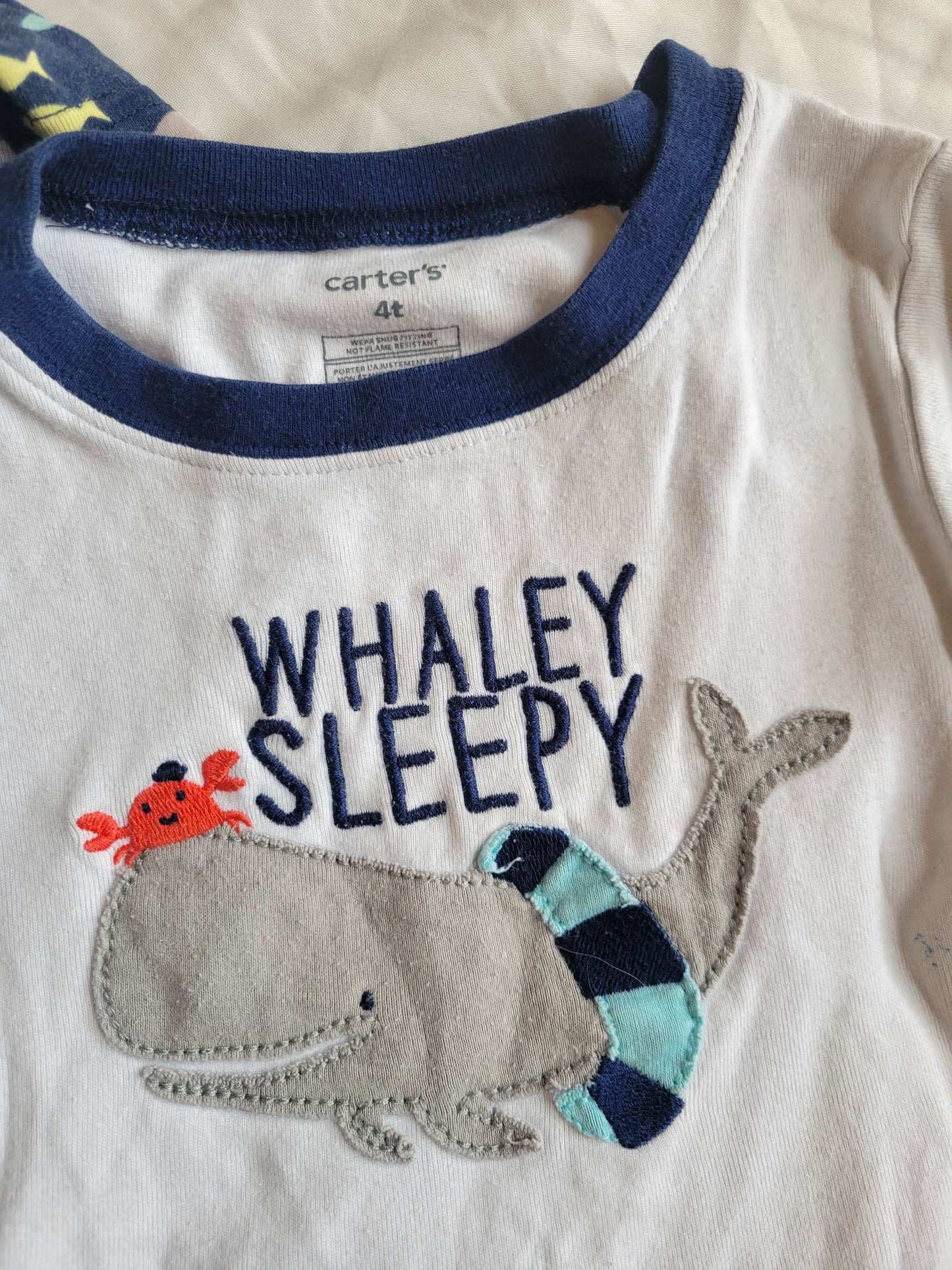 2 Short Sleeve Pjs - Whales (4T), Kids 4/4T