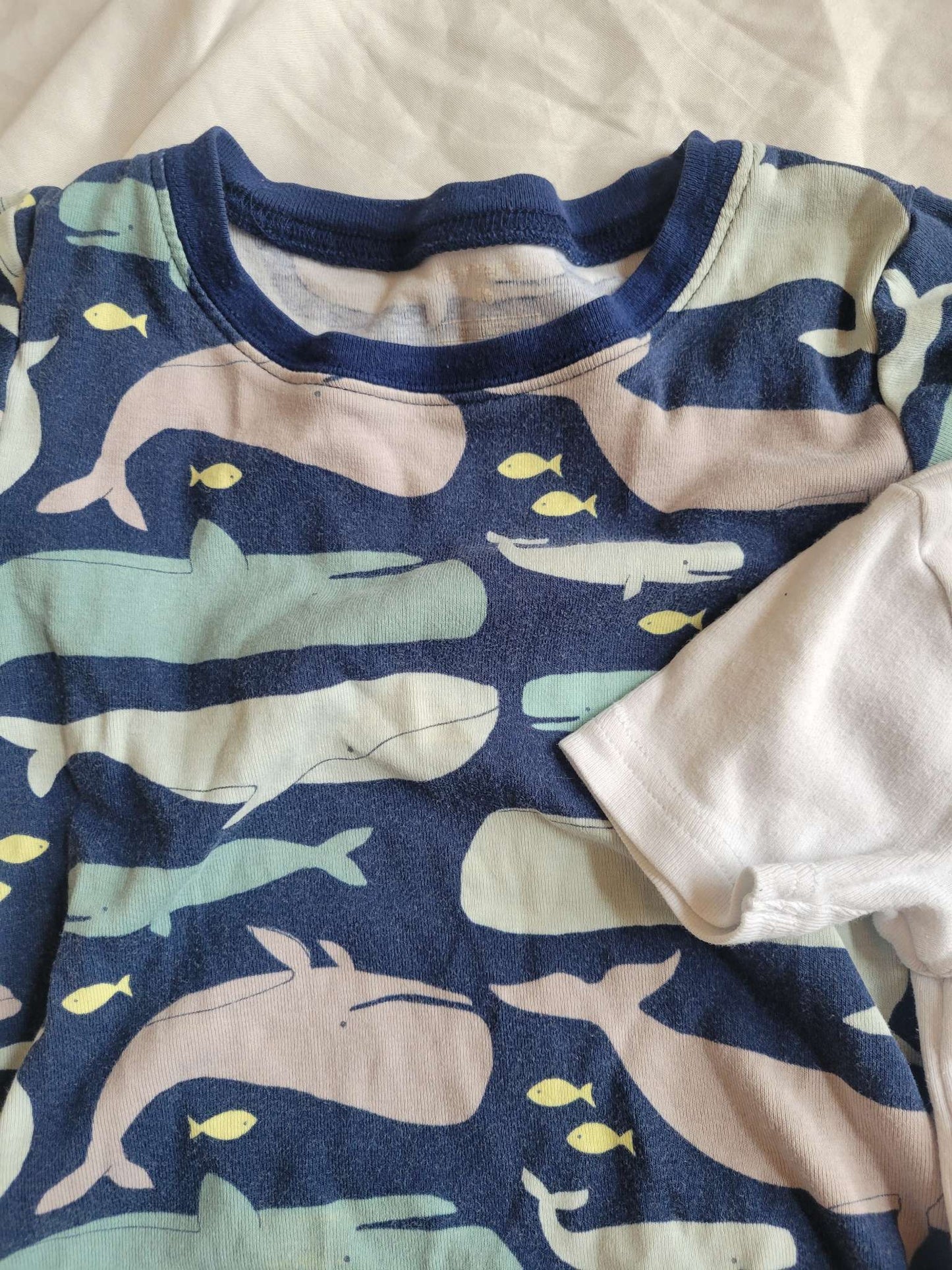 2 Short Sleeve Pjs - Whales (4T), Kids 4/4T