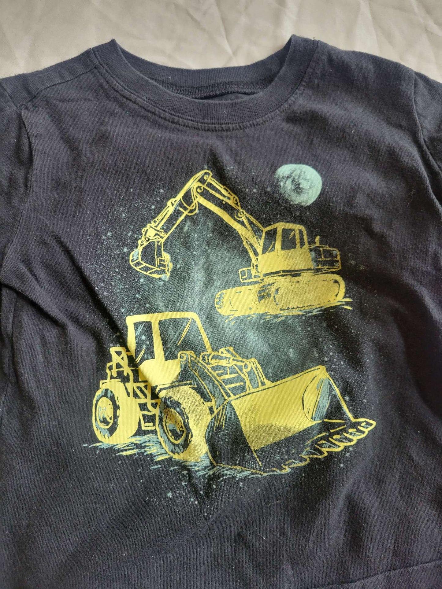 3 Tshirts - Chicken, Excavator/Dozer and Purple Dino (3T), Kids 3T
