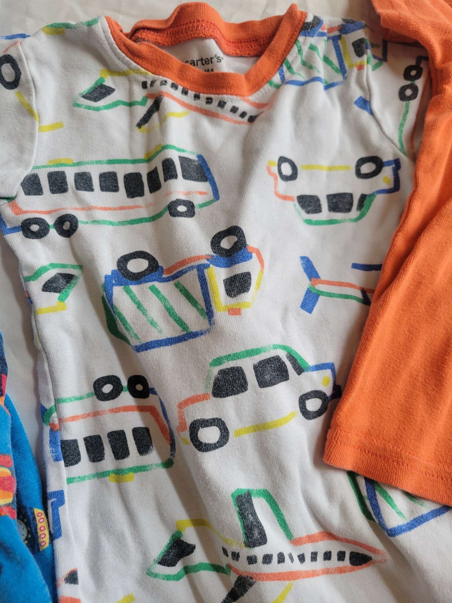 2 Pjs - Rocket Ships & White Transportation (4T) , Kids 4/4T