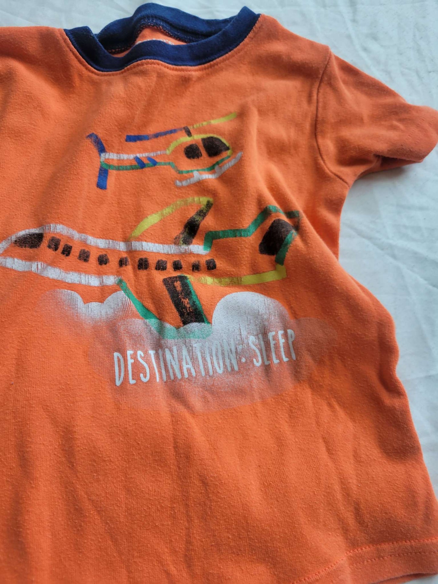 2 Pjs - Rocket Ships & White Transportation (4T) , Kids 4/4T