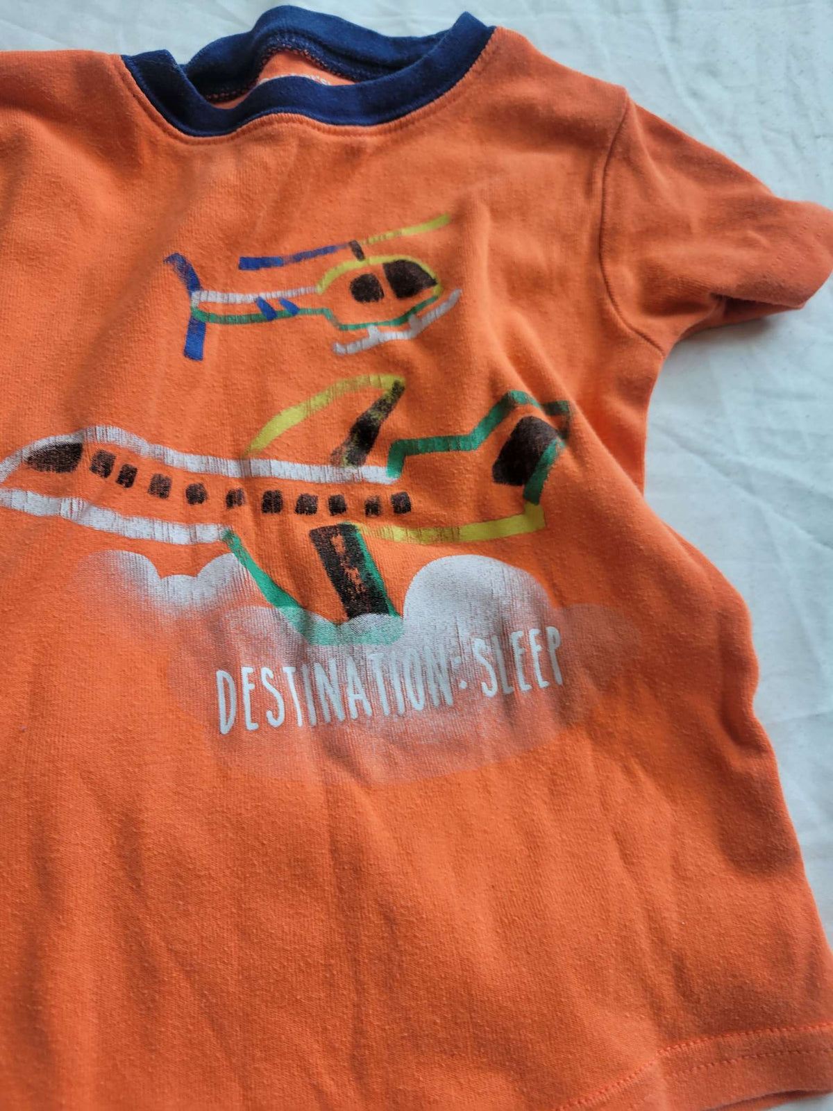 2 Pjs - Rocket Ships & White Transportation (4T) , Kids 4/4T