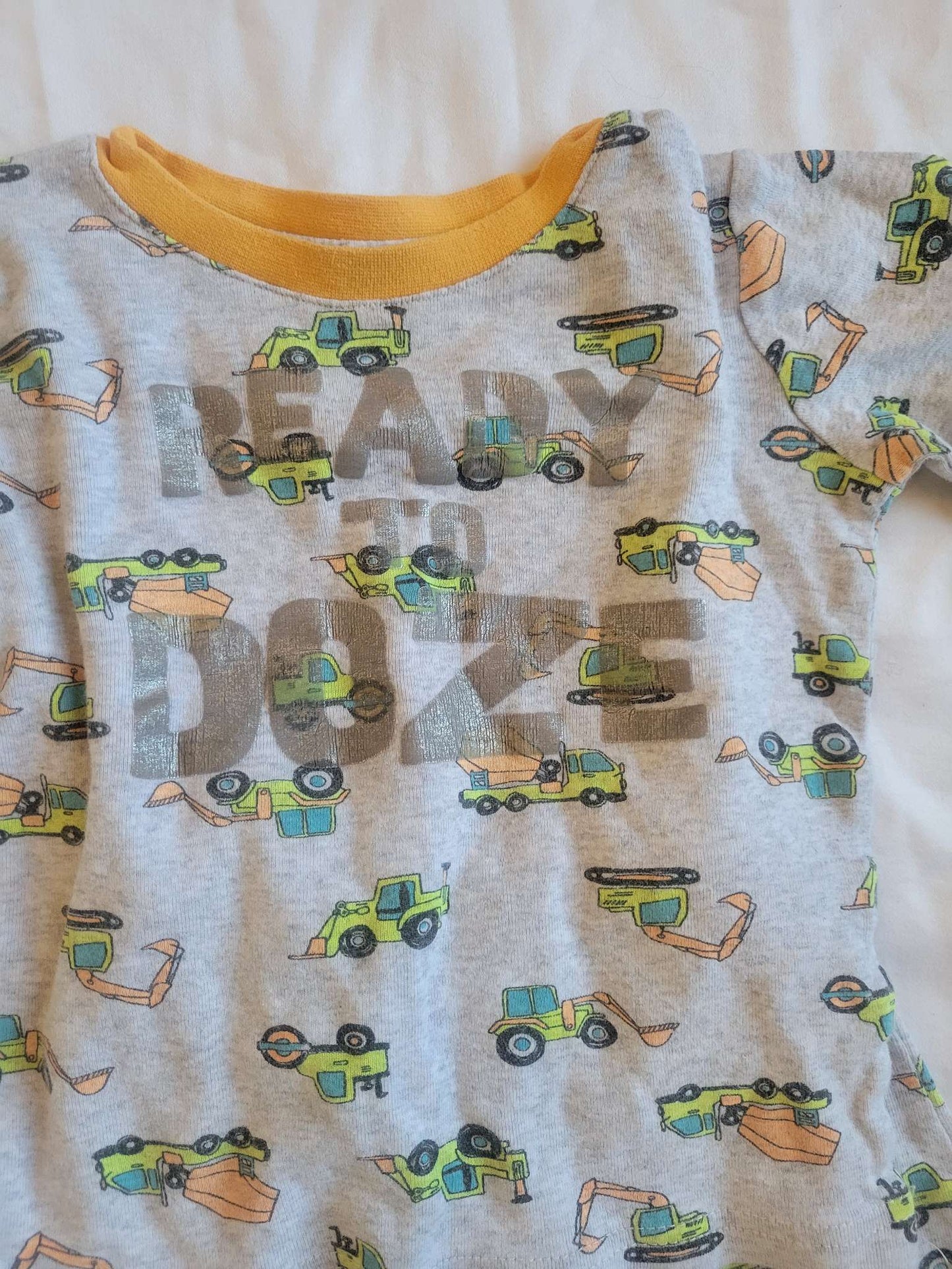 3 Pjs - Blue Lions, White/Blue Sun and Gray Construction (3T) , Kids 3T