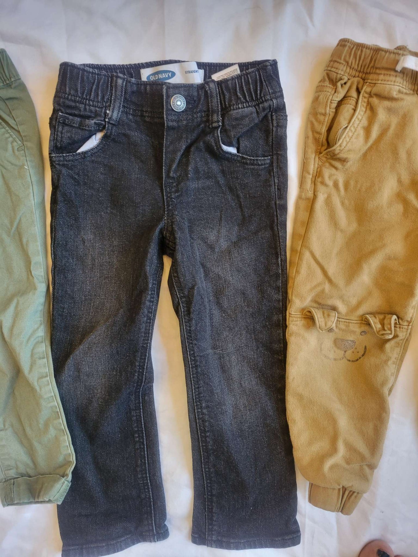 3 Pants - Puppy Pants, Black Jeans & Green Pants - 3T , Kids 3T