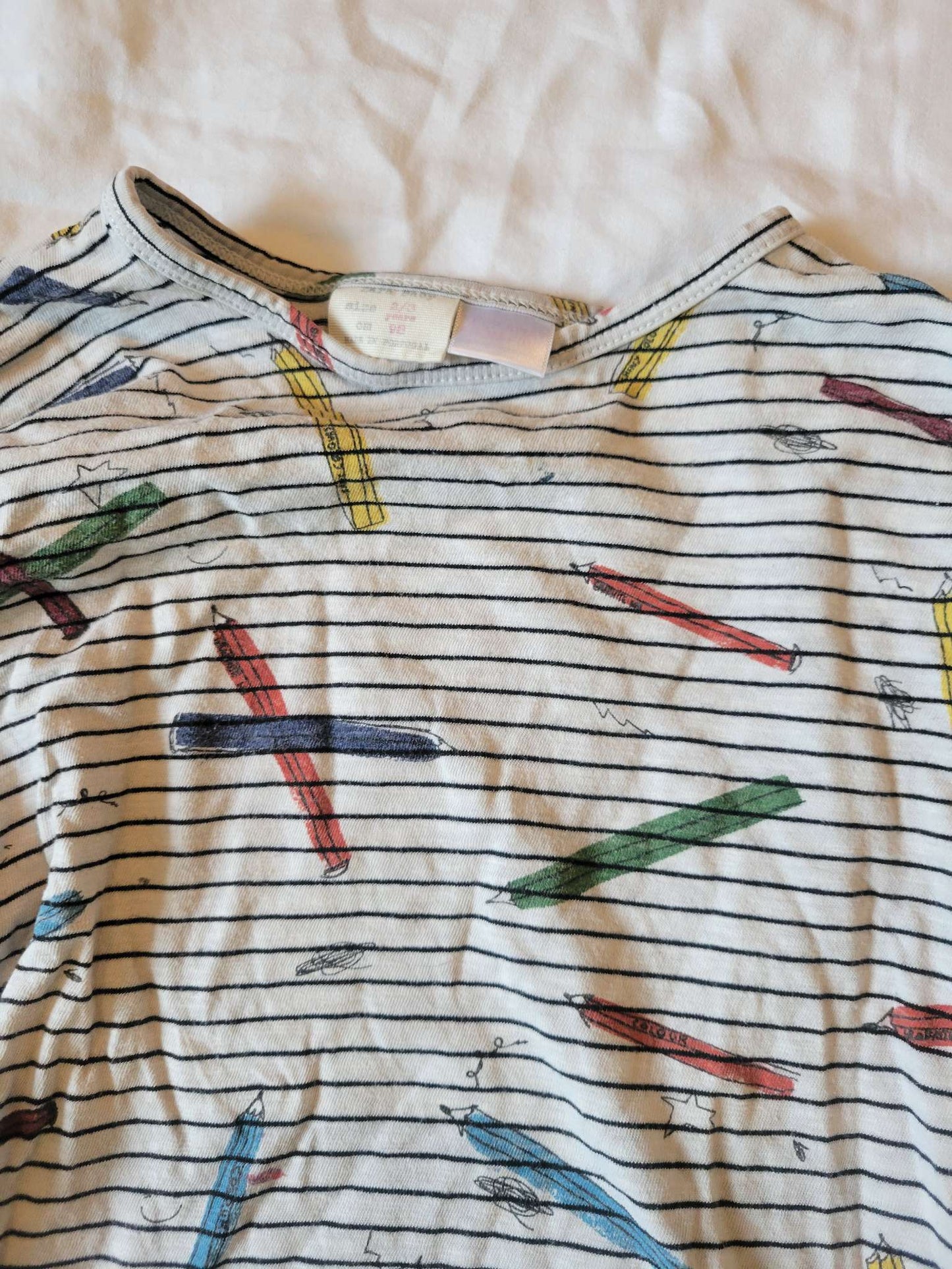2 Zara Shirts - Crayons & Yellow Long Sleeve - Size 2/3, Kids 2T