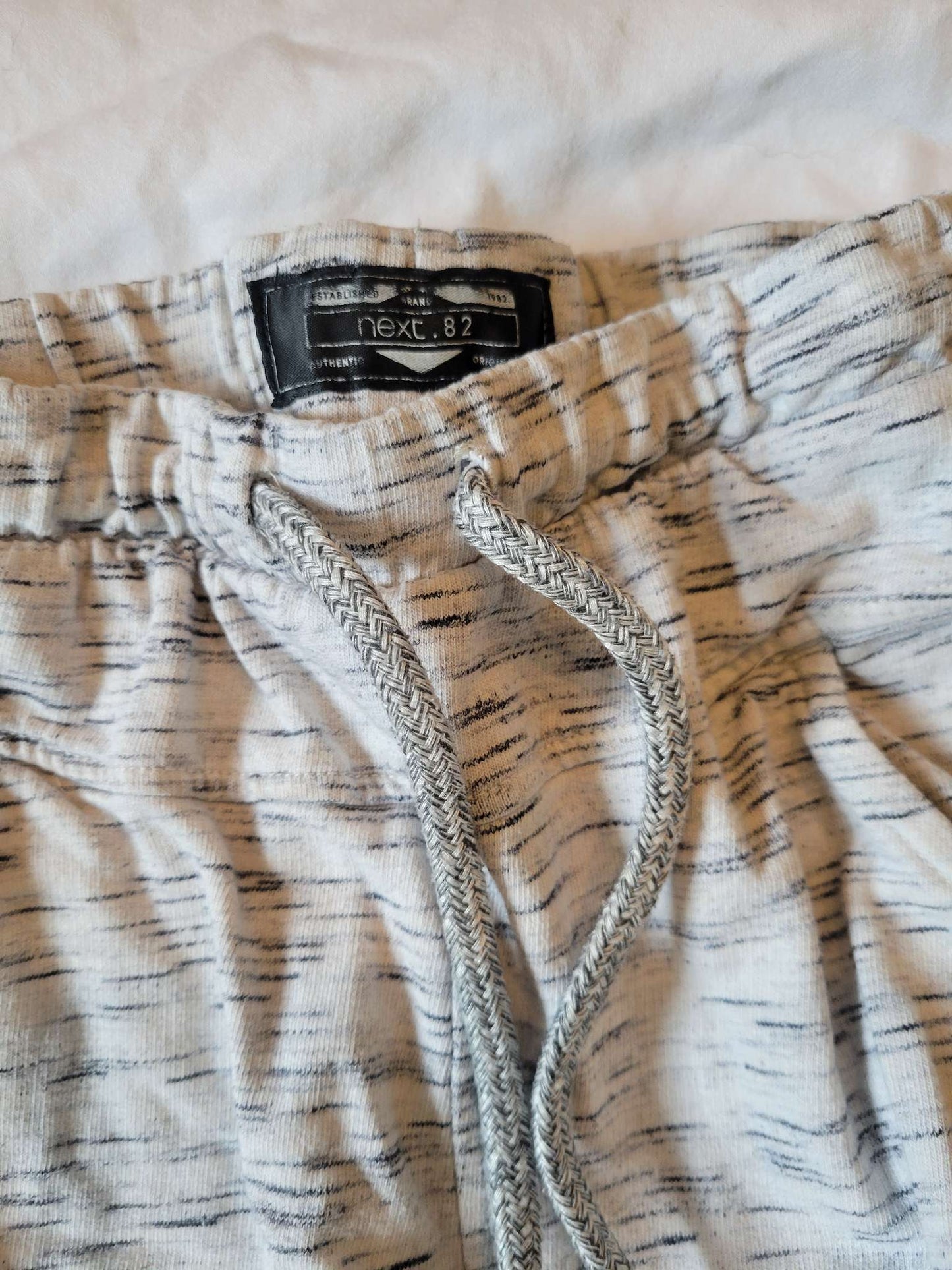 2 Pants - Brownish-Red Zara 2/3 and White/Gray/Black Striped (2/3) - Excellent Used, Kids 2T