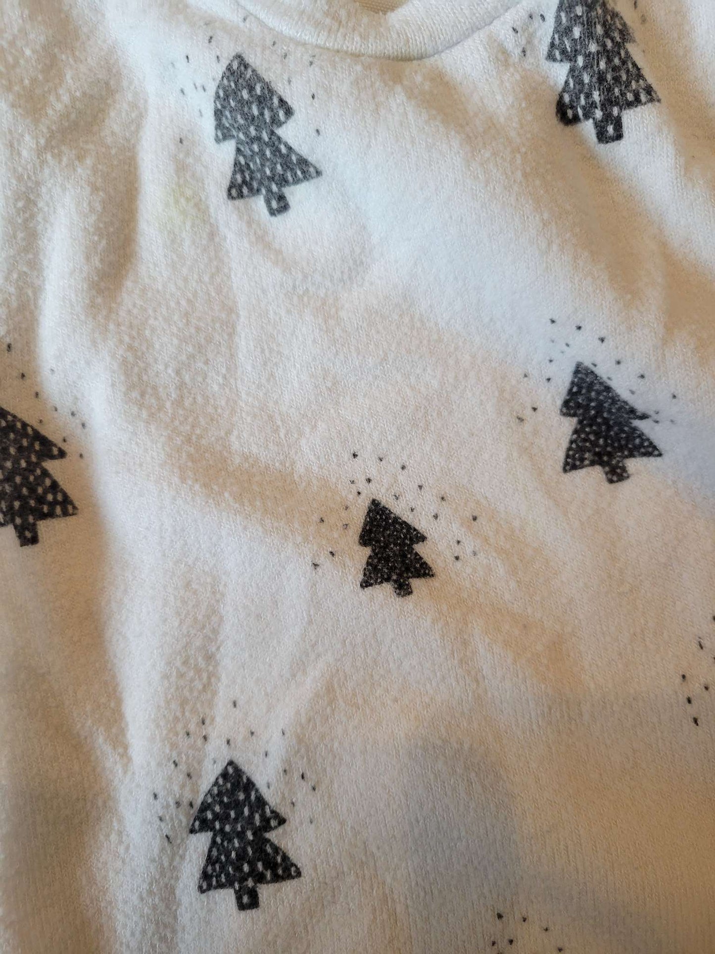 2 Long Sleeve Holidays - White Christmas Trees & Orange Pumpkin Shirt , Kids 24 Month (18-24M)