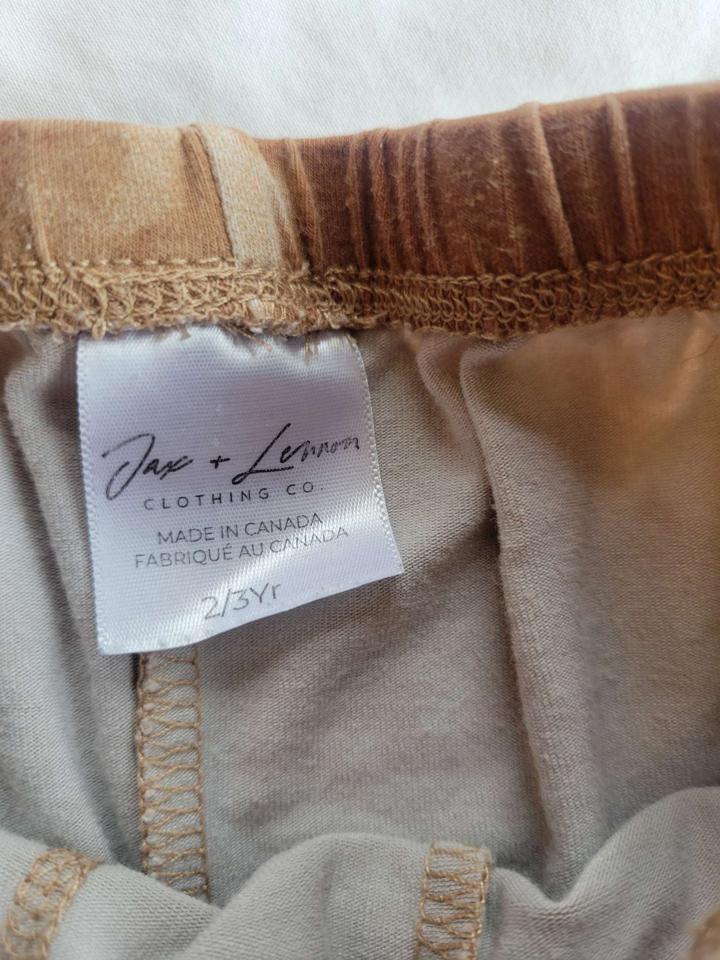Jax and Lennon - Tie Die Brown Rust Shorts with pockets - size 2/3 (Small Shop), Kids 2T