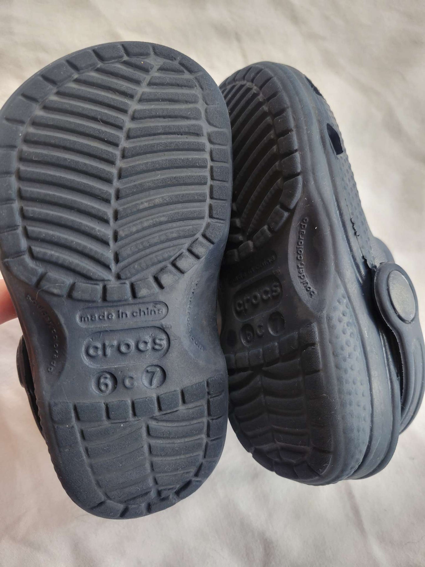 Blue Crocs - Size 6/7 , Shoes 6 (Walkers:12-24 mth)