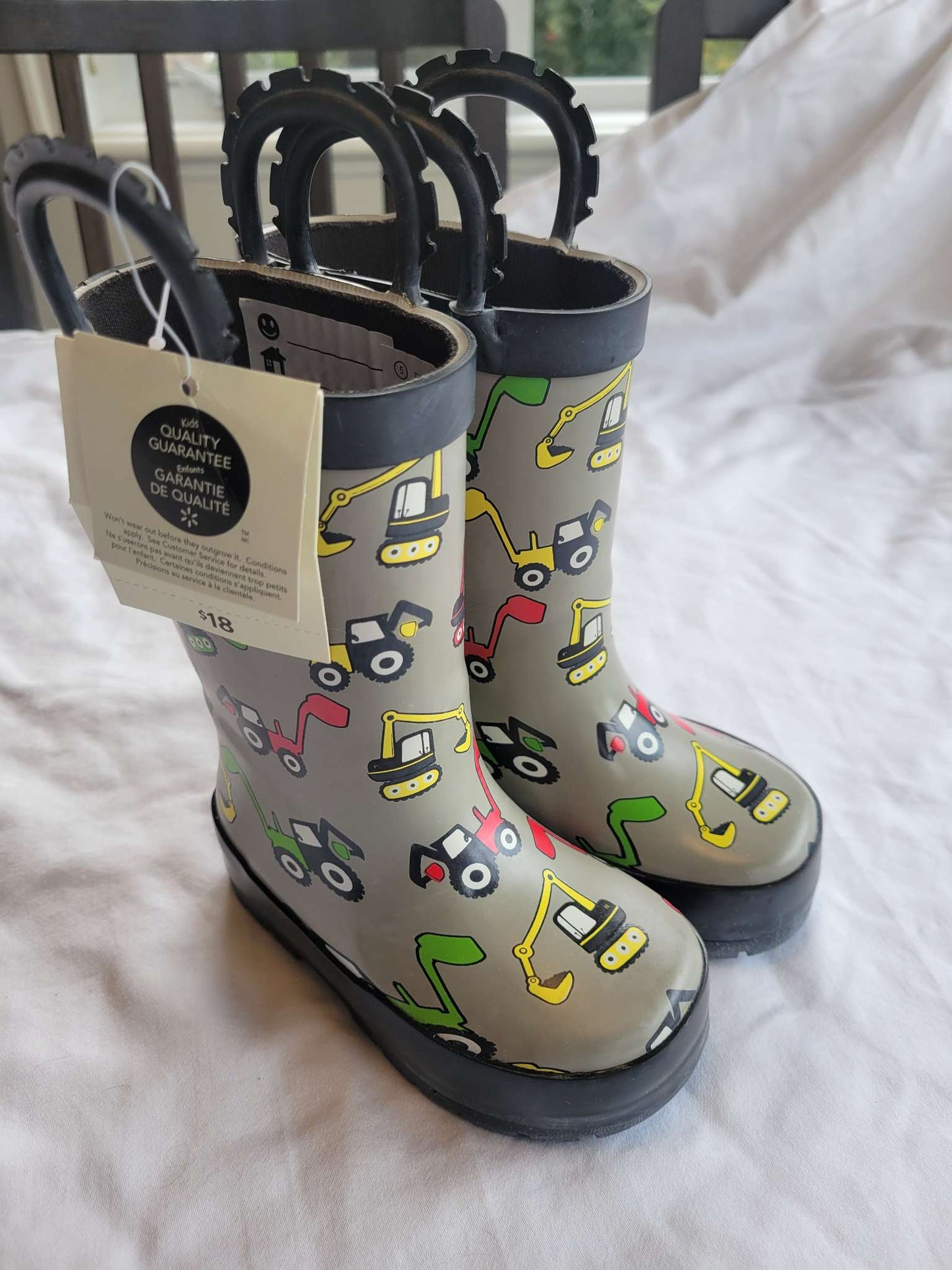 Rain boots w/Excavators (New With Tag) - MSRP 18, Shoes 5 (Walkers:12-24 mth)
