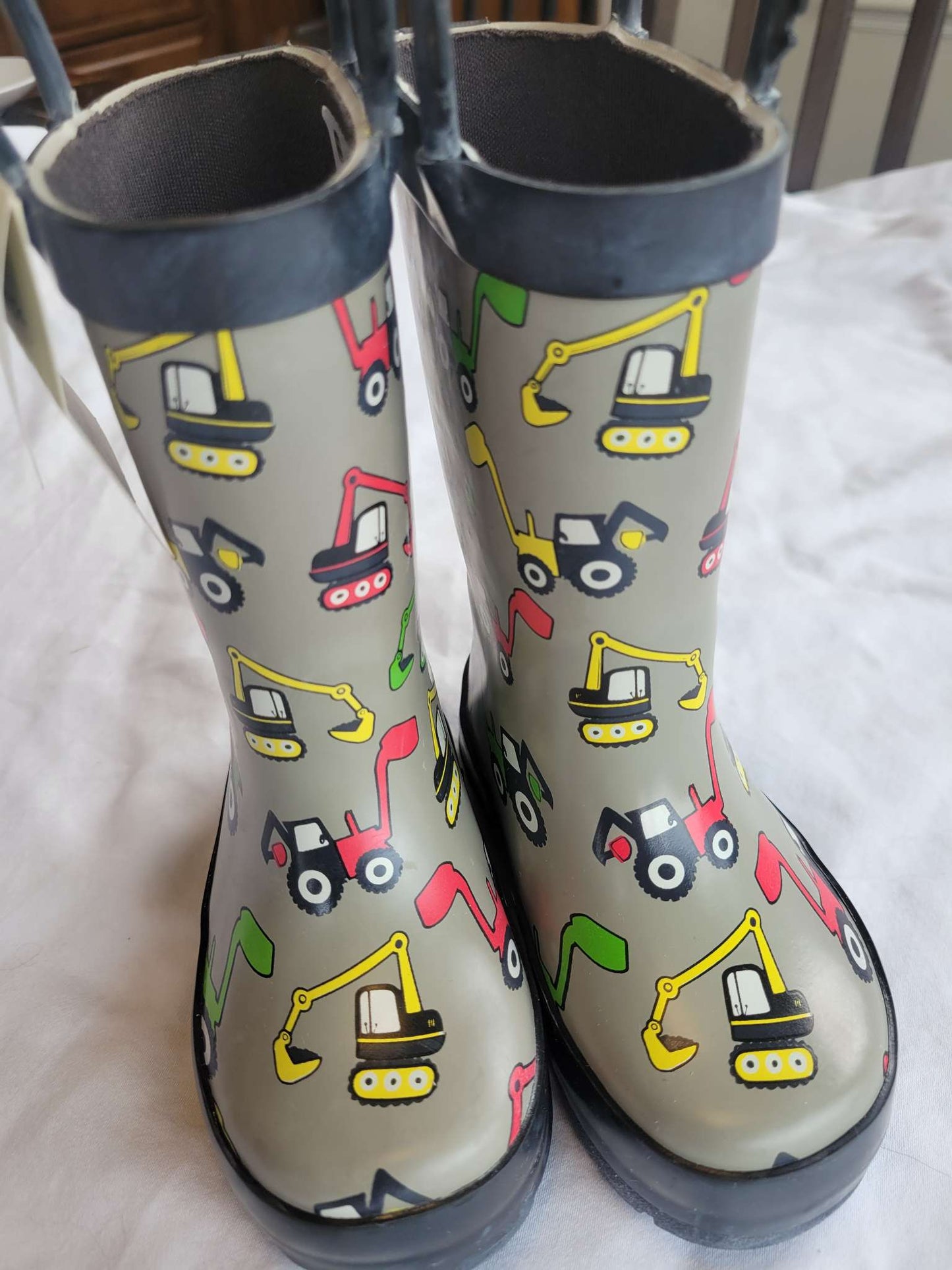 Rain boots w/Excavators (New With Tag) - MSRP 18, Shoes 5 (Walkers:12-24 mth)
