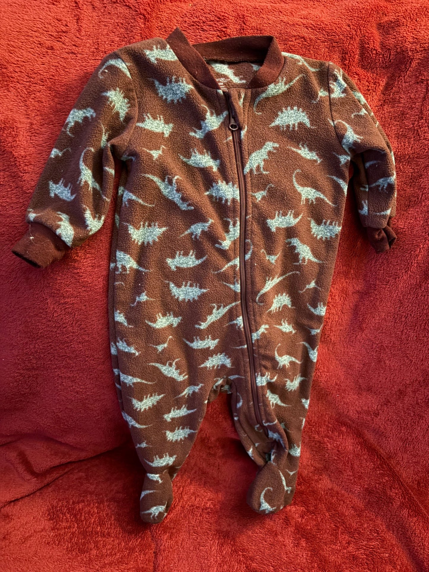3x Fleece Dinosaur Sleeper Bundle 6m, Kids 6 Month (3-6M)
