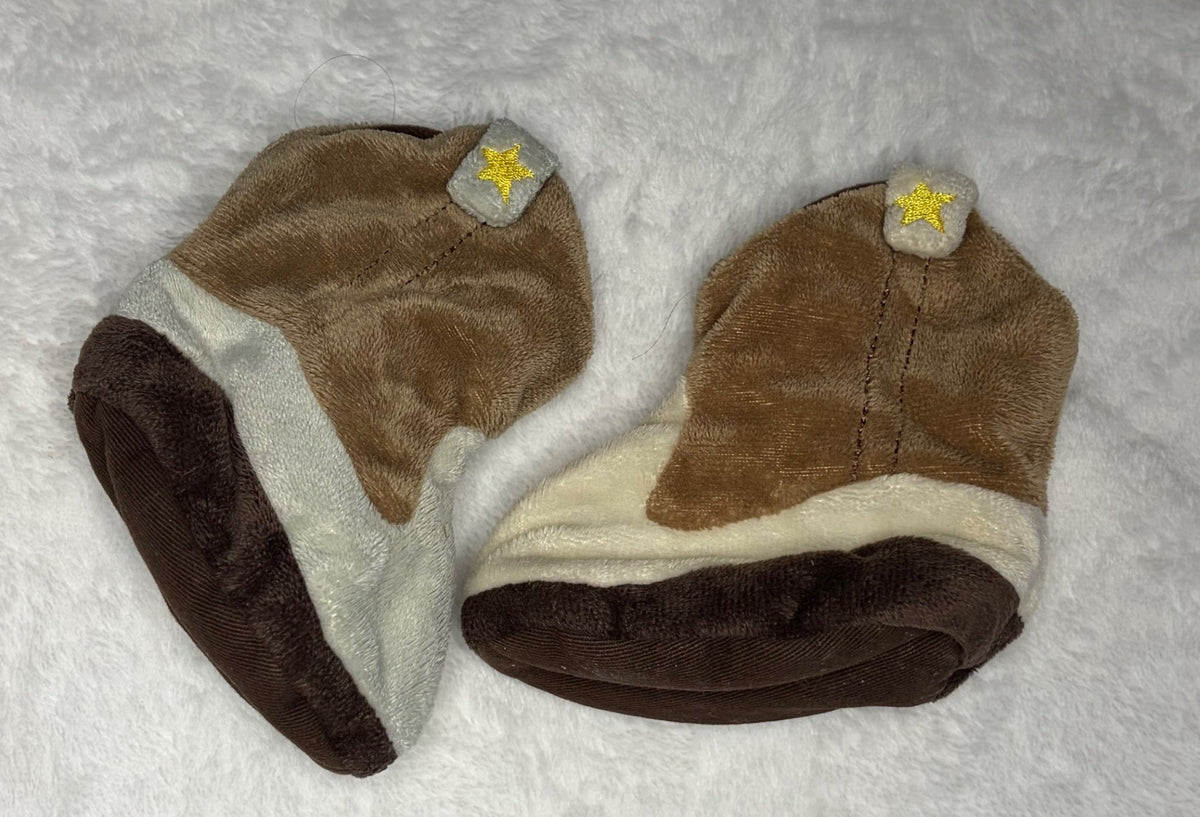 Fleece Cowboy Boots - Newborn , Shoes 0 (Baby: 0-12 mth)