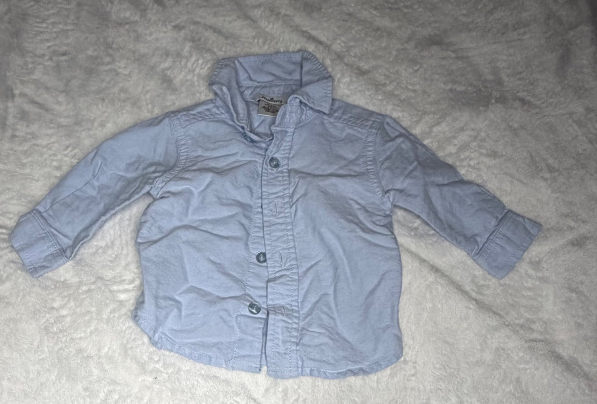 2pc Long Sleeve Dress Shirts 6m, Kids 6 Month (3-6M)