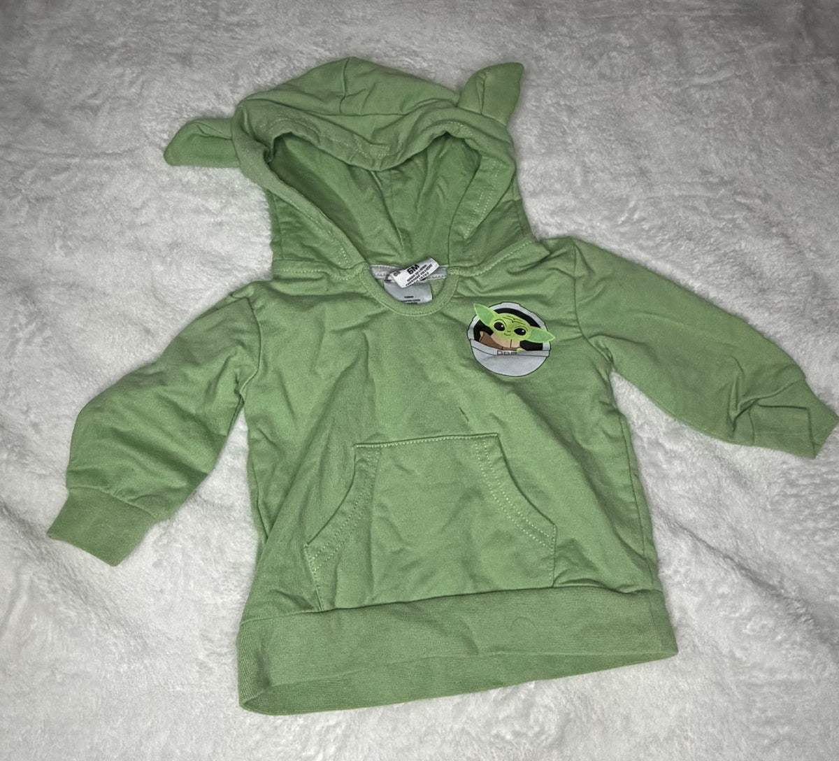 6m Star Wars Hoodie - Baby Yoda, Kids 6 Month (3-6M)