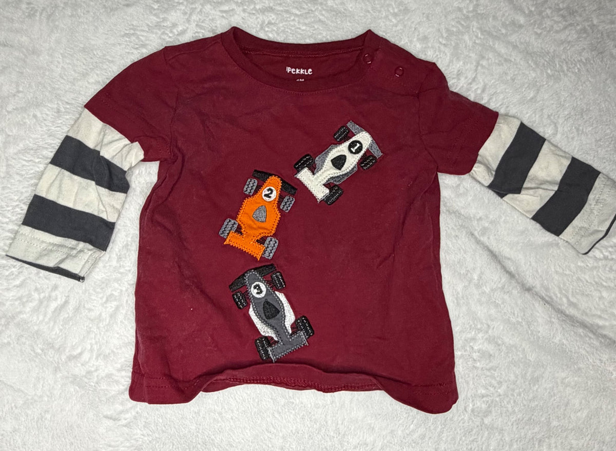 3pc Long Sleeve Shirt Bundle 6m, Kids 6 Month (3-6M)