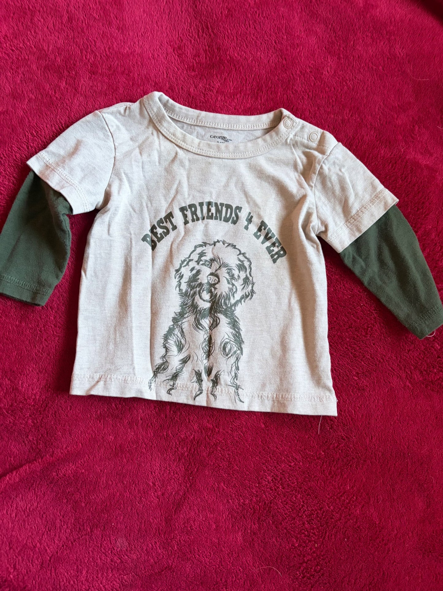3pc Long Sleeve Shirt Bundle 6m, Kids 6 Month (3-6M)