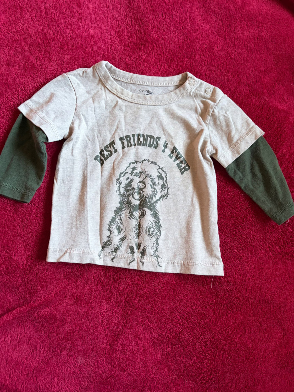3pc Long Sleeve Shirt Bundle 6m, Kids 6 Month (3-6M)