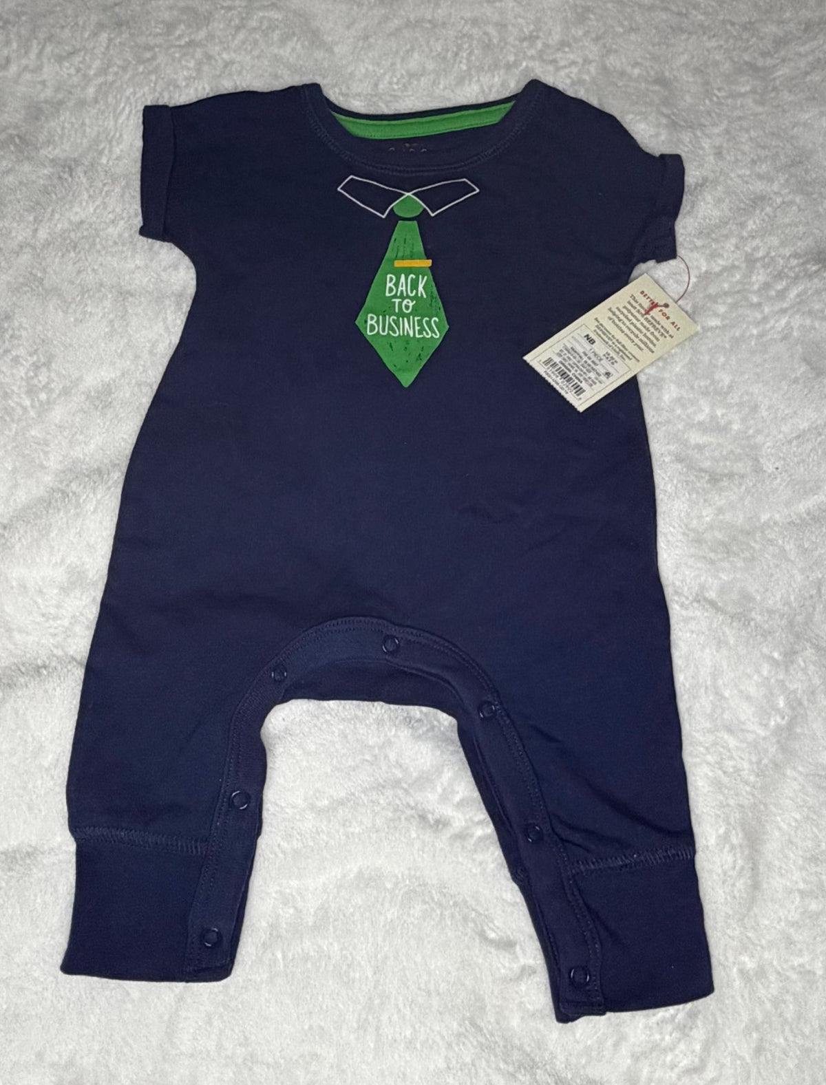 2pc Newborn Rompers “Back to Business” NWT, Kids Newborn