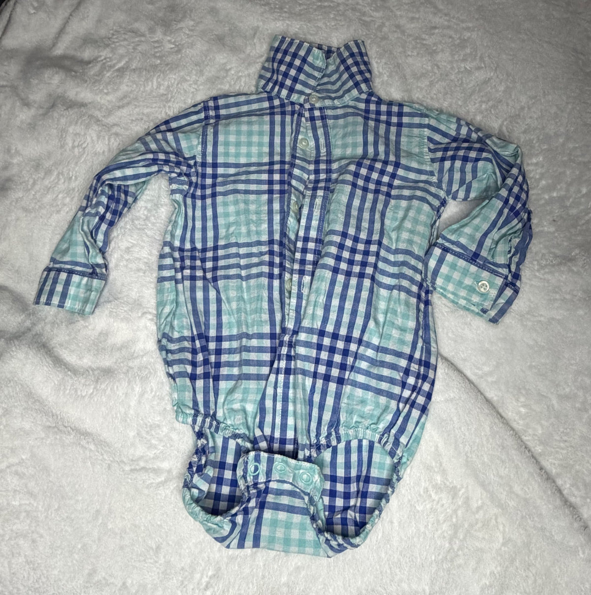 18m Checkered Onesie , Kids 18 Month (12-18M)