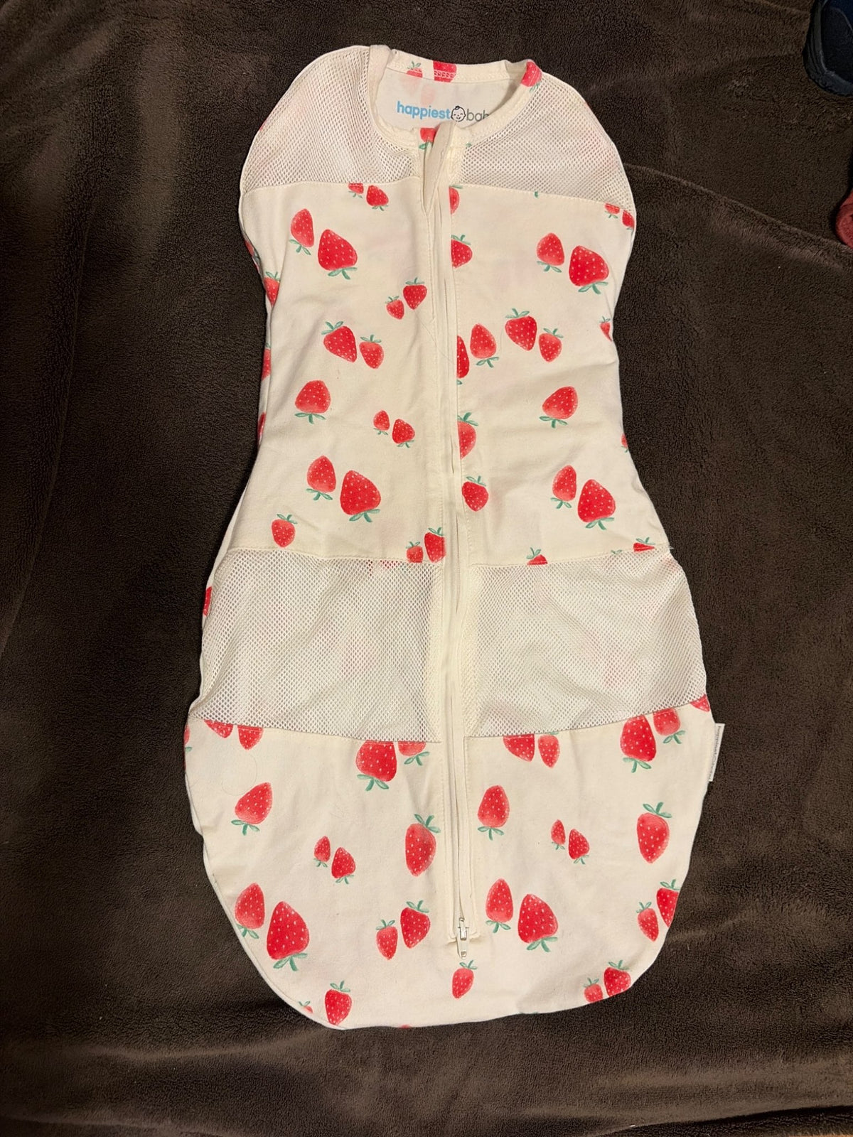 Happiest Baby M Sleep Sack with Strawberries , 6-12 Months (Medium)