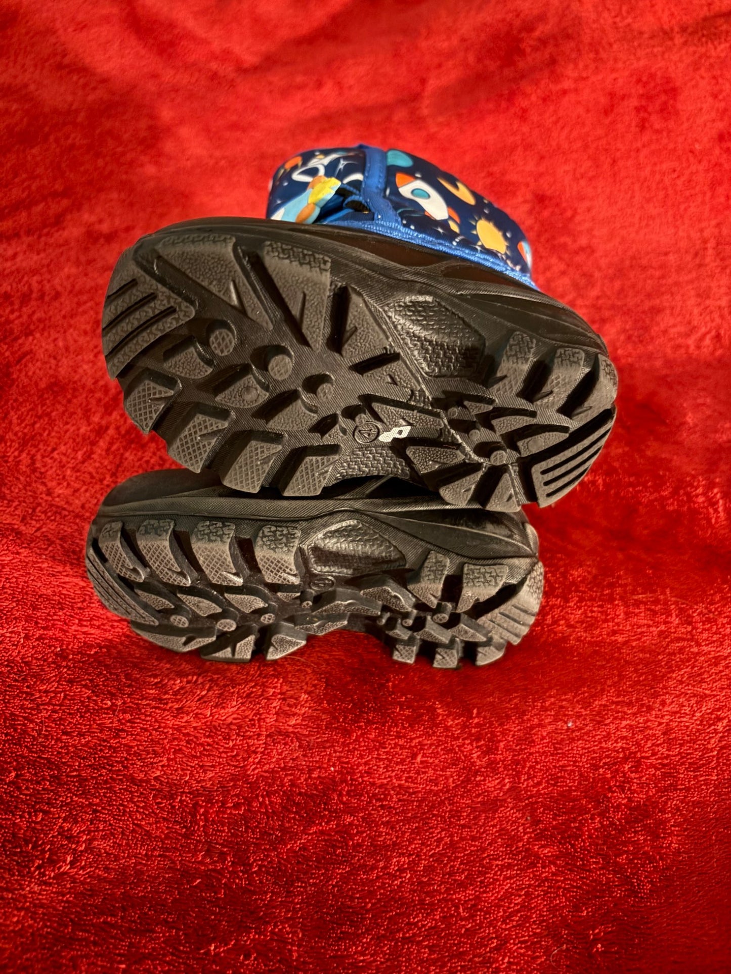 Size 4 - Space Theme Winter Boots - NAME on heel , Shoes 4 (Baby: 0-12 mth)