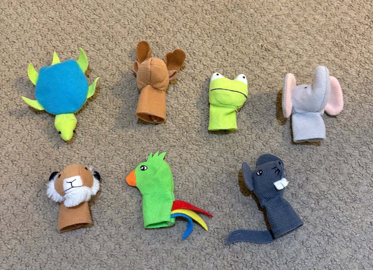 Set of animal finger puppets