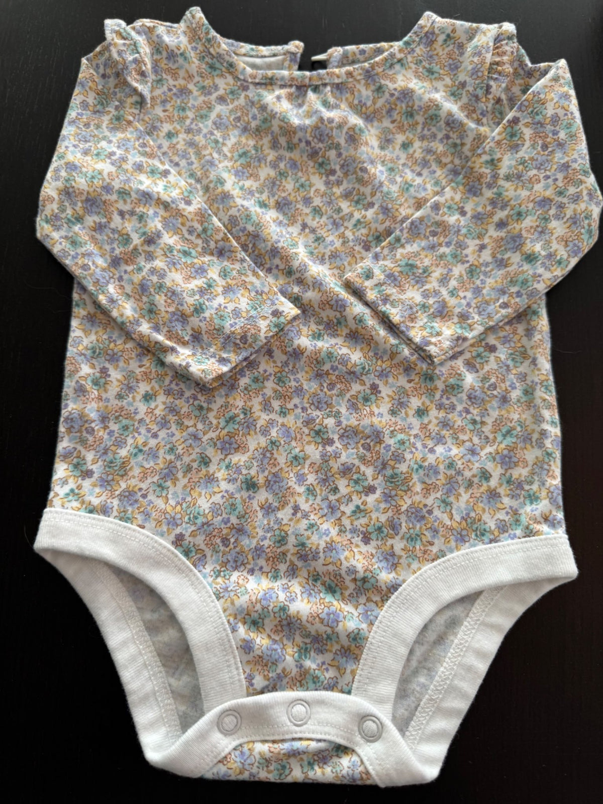 Cotton long sleeve onesies: mixed bundle: 6-9 months: girls, Kids 6 Month (3-6M)