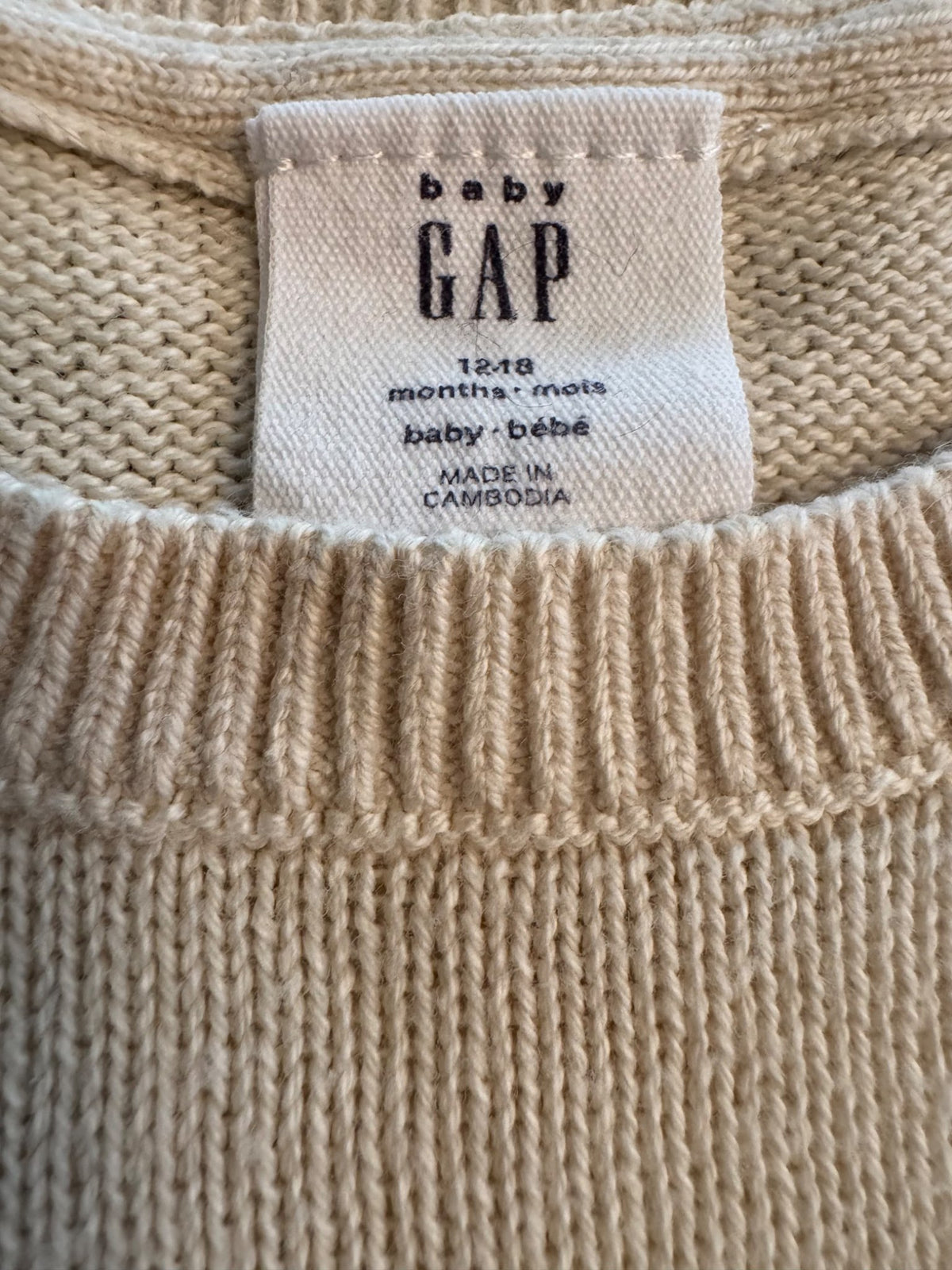 Baby Gap Crème Cotton Sweater & Tulle Dress: 12-18 months , Kids 18 Month (12-18M)