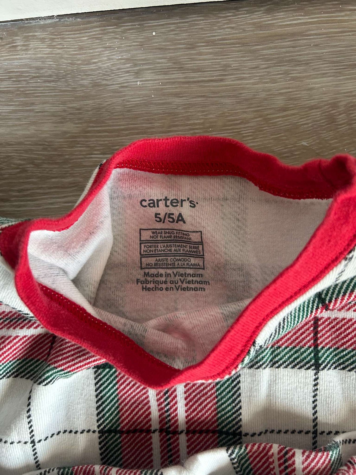 Carter's Christmas Plaid PJ Set - 5T, Kids 5/5T (extra small)