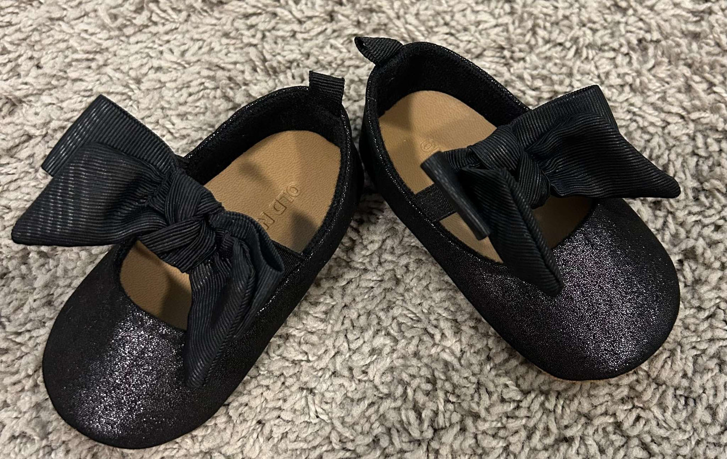Old Navy Ballet Slippers - BLACK BOW (6-12M), Shoes 2 (Baby: 0-12 mth)