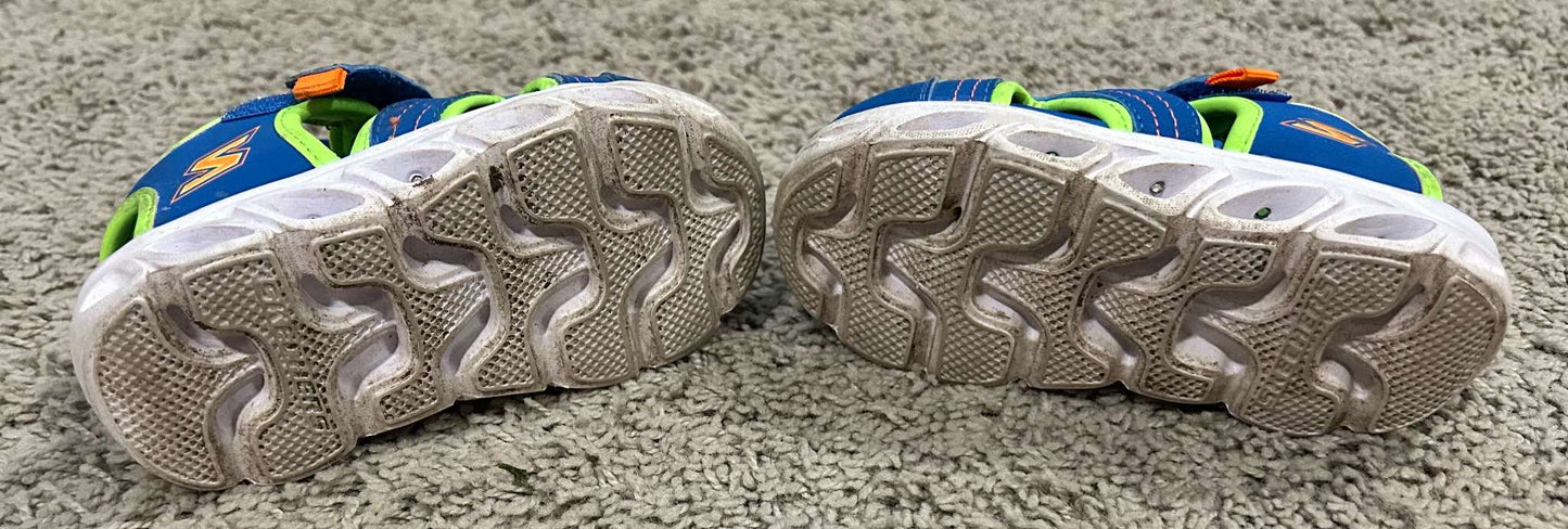 Sketchers S-Lights Sneaker-Sandals - BLUE (size 7), Shoes 7 (Walkers:12-24 mth)
