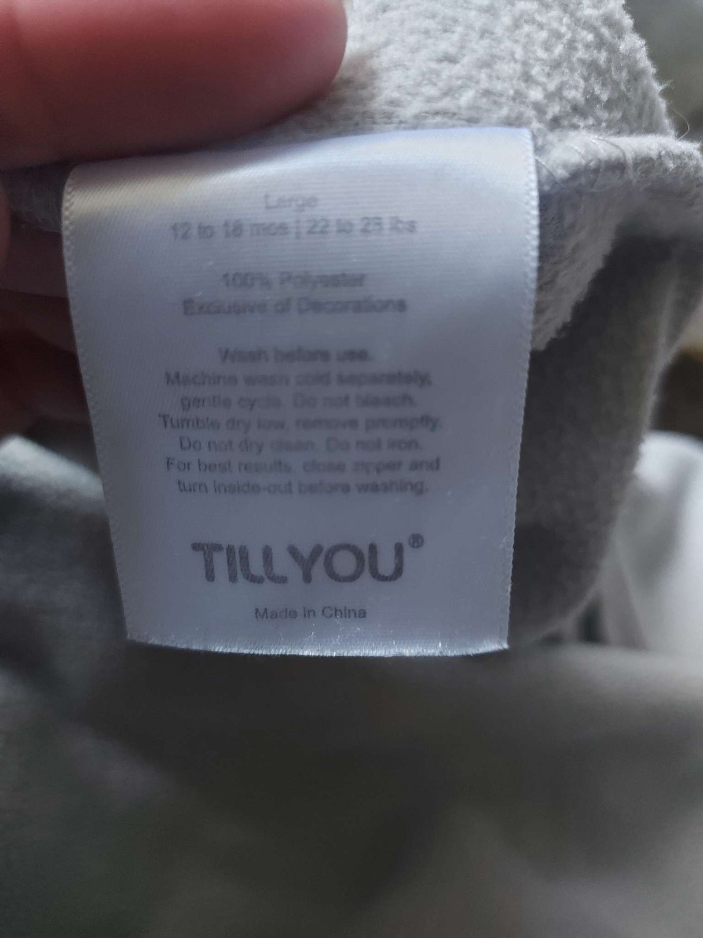 TILLYOU Micro-Fleece sleepsack - Size 12-18 months, 12-18 Months (Large)