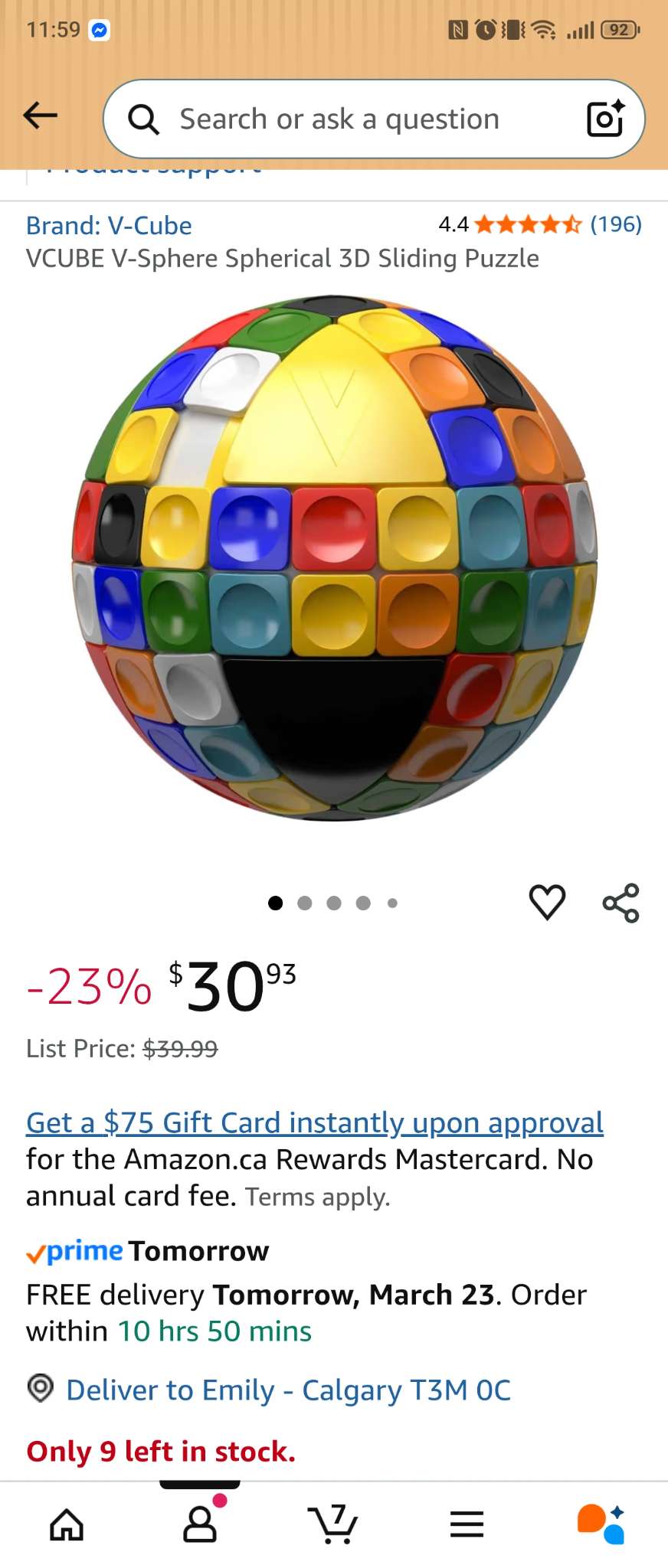 V sphere puzzle (retails for $39+)