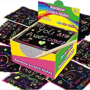 Scratch art cards and hearts
