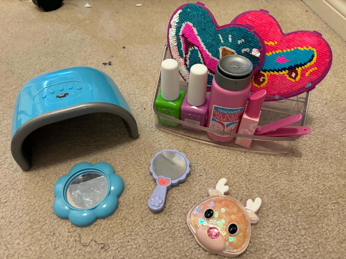 Pretend play nails,makeup, and hair