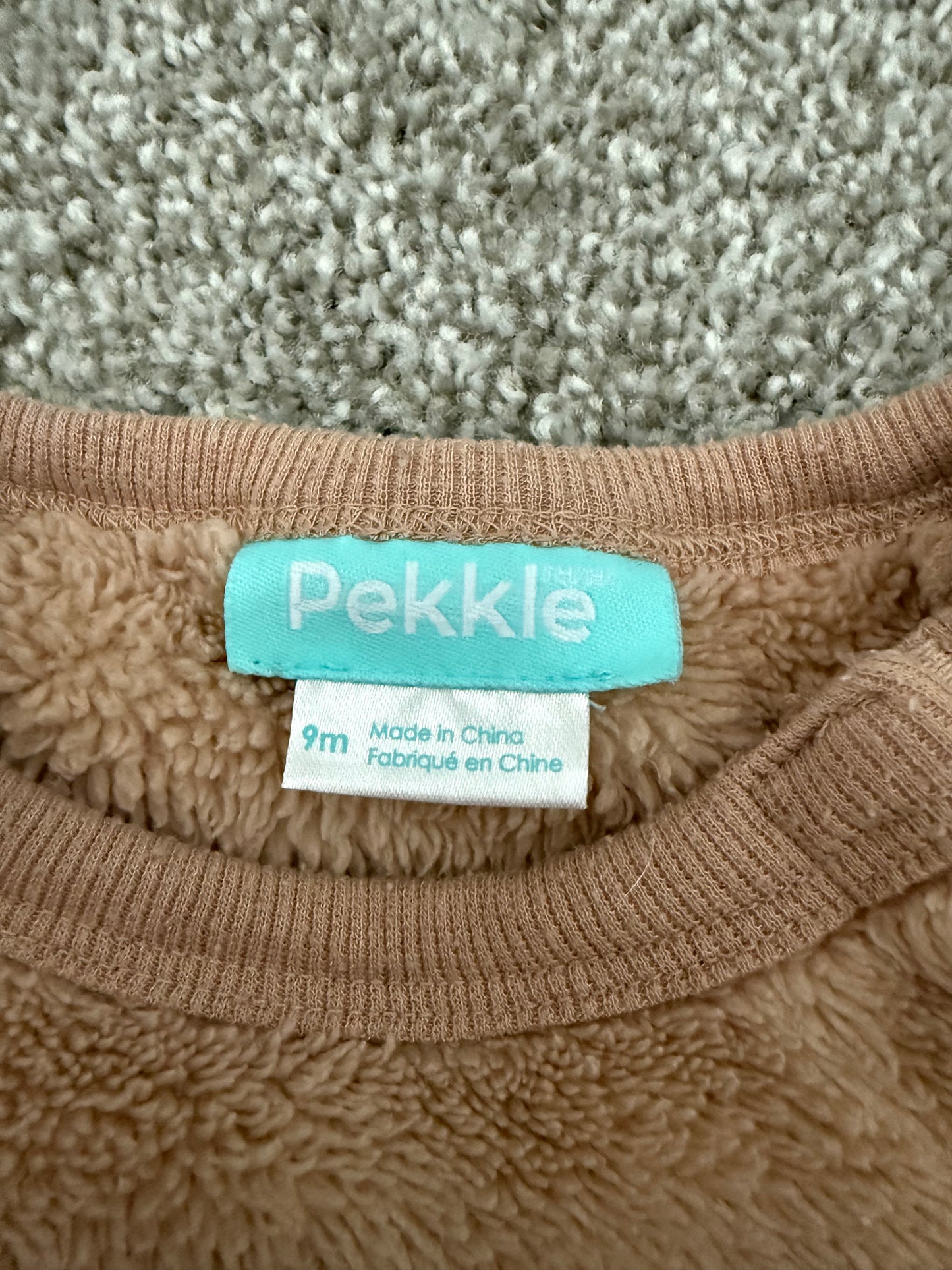 Pekkle Fuzzy Bear Sweater, Kids 9 Month (6-9M)