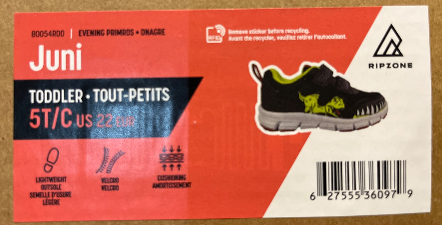 Ripzone Juni Toddler Shoes – Size 5T (US 22 EUR), Shoes 5 (Walkers:12-24 mth)