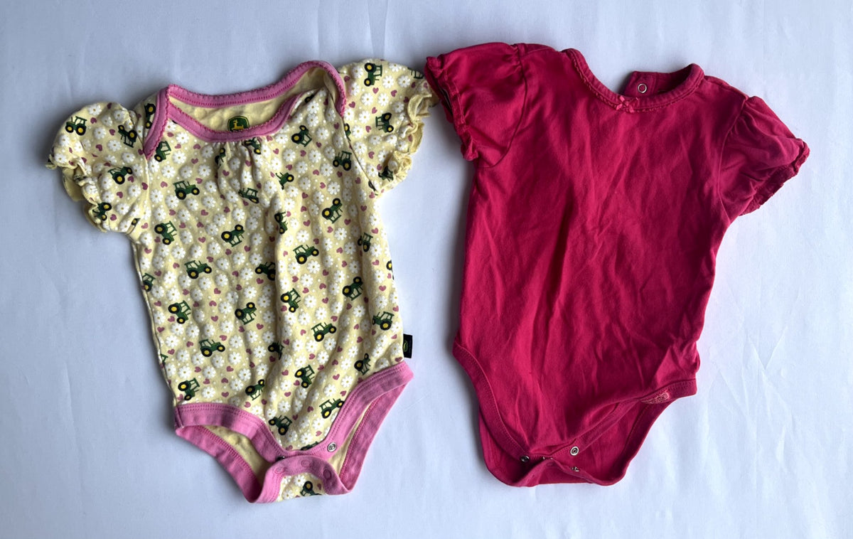 Girls Bodysuit Bundle 12M – John Deere & Children’s Place, Kids 12 Month (9-12M)